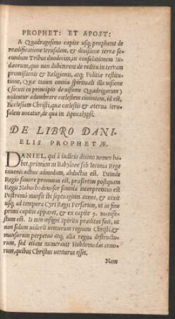De Libro Danielis Prophetae.