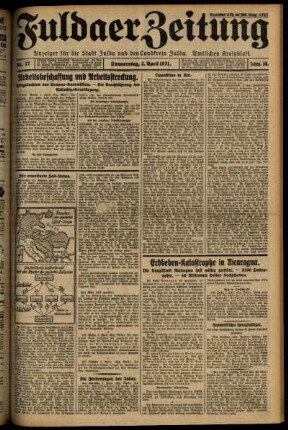 Erste Ausgabe vom Donnerstag, den 02. April 1931.