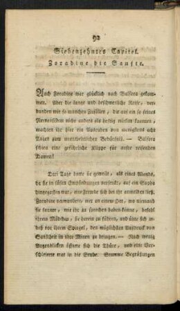 Siebenzehntes Capitel.