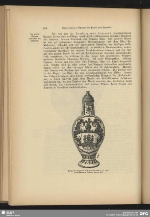 Krug von Fayence mit Blaumalerei