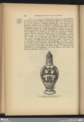 Krug von Fayence mit Blaumalerei