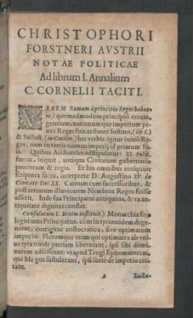 Ad librum I. Annalium