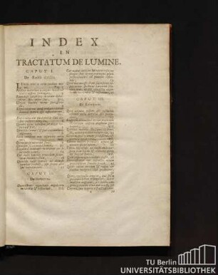 Index In Tractatum De Lumine.