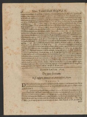 Disputatio VII. De iure dotium