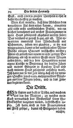 Die dritte Heyrath eines Mannes.