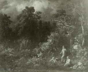Waldeinsamkeit : Christian Friedrich Gille (1805-1899). Waldeinsamkeit. 93 x 110 cm. Privatbesitz