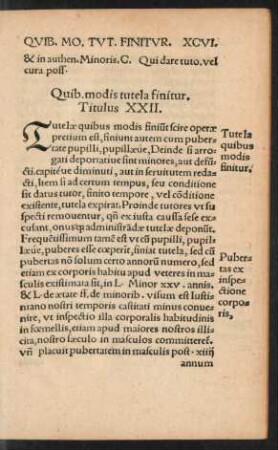 Quib. modis tutela finitur. Titulus XXII.