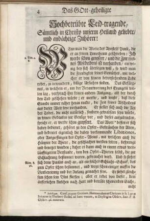 Hochbetrübte Leid-tragende, Sämtlich in Christo unserm Heiland geliebte/ und andächtige Zuhörer!