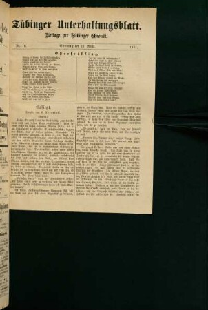 Tübinger Unterhaltungsblatt (Nr. 16)