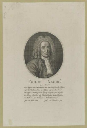 Bildnis des Philip Naudé der Vater
