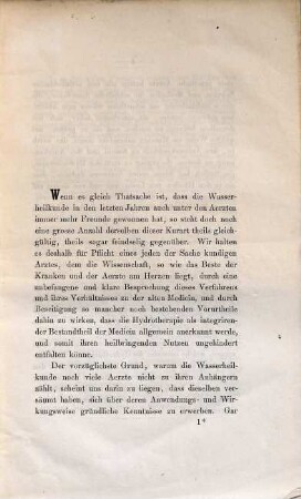 Einige Bemerkungen zur wissenschaftlichen Begründung und Empfehlung der Wasserheilkunde