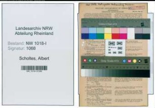 Entnazifizierung Albert Scholtes , geb. 17.05.1903 (Stadtinspektor)