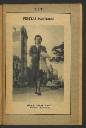 Maria Teresa Bosco, estudiante universitaria - [Fotografía] : Pebetas porteñas