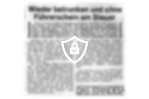 Wieder betrunken und [Name maskiert] am Steuer
