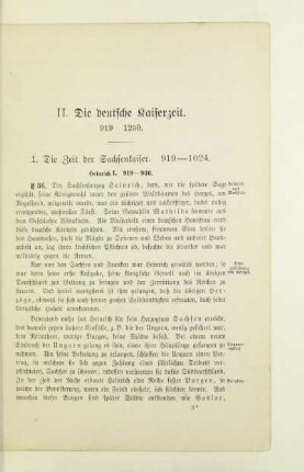 II. Die deutsche Kaiserzeit 919-1250