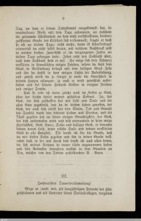 Ansprache an die Trauerversammlung