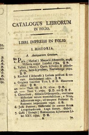 Libri impressi in folio.