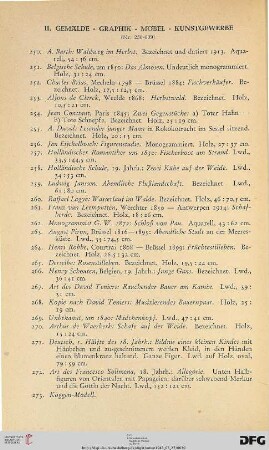 II. Gemälde – Graphik – Möbel – Kunstgewerbe (Nr. 250-609)