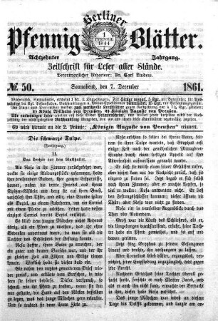 No. 50, Sonnabend, den 7. December