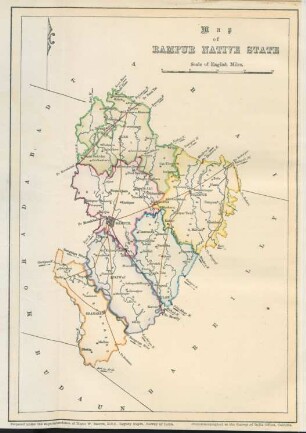 Map of Rámpur native state