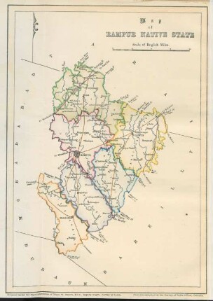 Map of Rámpur native state