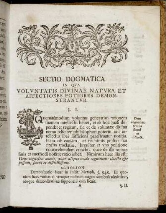 Sectio Dogmatica In Qua Voluntatis Divinae Natura Et Affectiones Potiores Demonstrantur