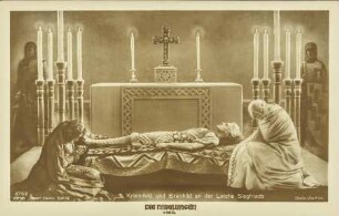 Die Nibelungen - I. Teil - Kriemhild und Brunhild an der Leiche Siegfrieds