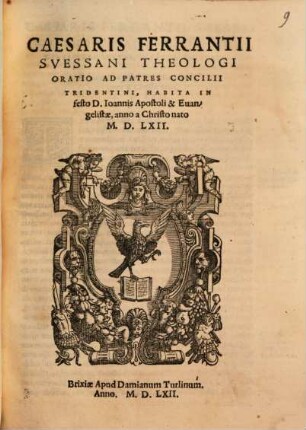 Oratio habita in festo Joannis Apostoli ad Pat. Concilii Tridentini