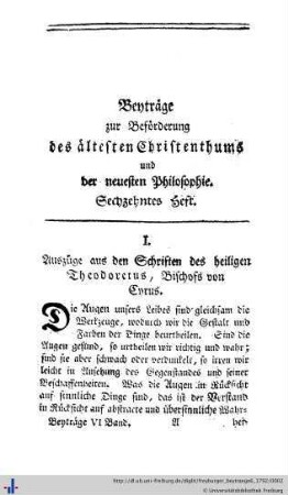 Sechzehntes Heft.