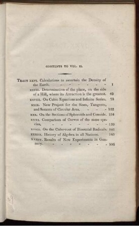 Contents to Vol. II.
