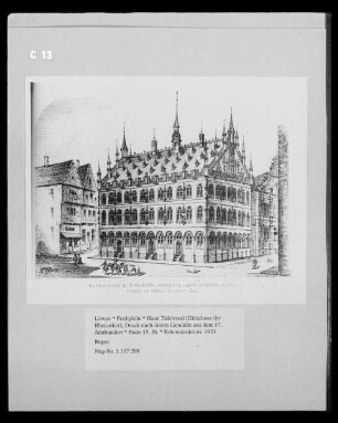 Löwen, Fochplein, Haus Tafelrond (Gildehaus der Rhetoriker), nach einem Gemälde aus dem 17. Jahrhundert