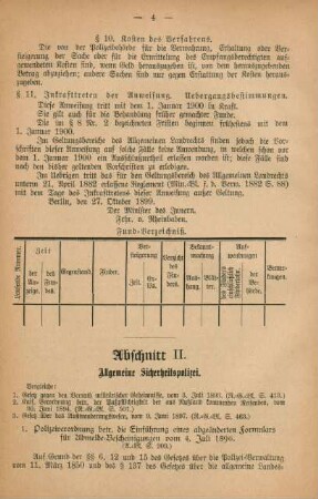 Abschnitt II. Allgemeine Sicherheitspolizei