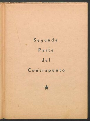 Segunda Parte del Contrapunto