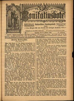 Erste Ausgabe vom Sonntag, den 19. Februar 1899.