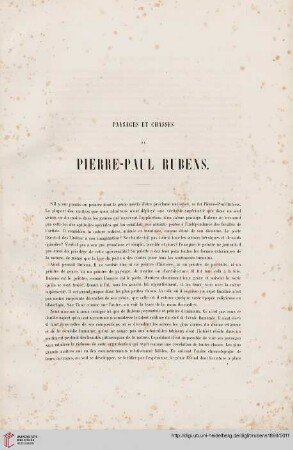 5-12 Paysages et chasses de Pierre-Paul Rubens