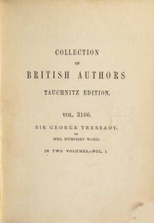 Sir George Tressady : in two volumes, 1