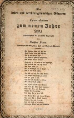 Königliches Hof- und Nationaltheater. 1850/51. Okt. 1850 - Sept. 1851