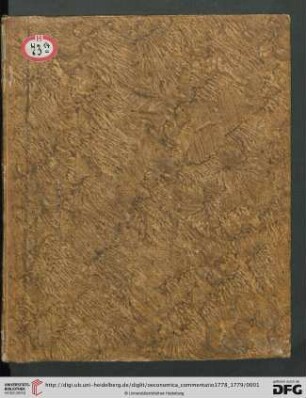 Oeconomica commentatio Academiae Electoralis Moguntinae Scientiarum utilium, quae Erfurti est