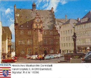 Marburg/Lahn, Rathaus und Marktbrunnen