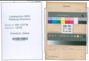 Entnazifizierung Walter Poenitsch , geb. 17.08.1894 (Angestellter)