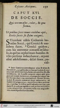 Caput XVI.: De Soccis. Quis eorum usus, color, & quae forma. […]