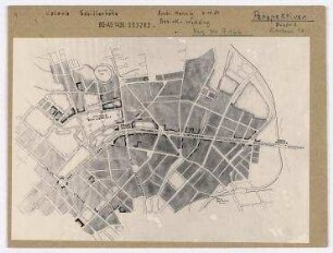 Plan: Kolonie Schillerhöhe und Gestaltung Seestraße/Osloer Straße. Berlin, Wedding, Reinickendorfer Straße/Markstraße/Oskarplatz (seit 1958 Louise-Schroeder-Platz)/Seestraße/Osloer Straße
