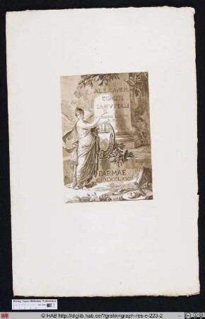 [Widmungsblatt Alexandro Comiti Sanvitali]