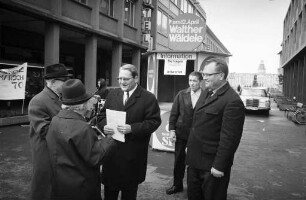 Wahlkampf des Ersten Bürgermeisters Walther Wäldele anlässlich der Oberbürgermeisterwahl am 12. April 1970