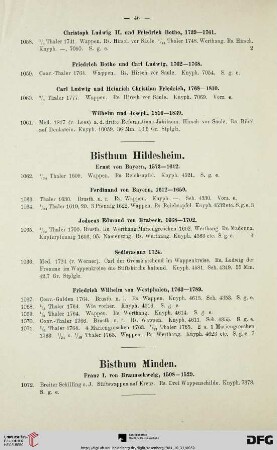 [Bisthum Hildesheim, Bisthum Minden, Bisthum Osnabrück] (Nr. 1062-1087)