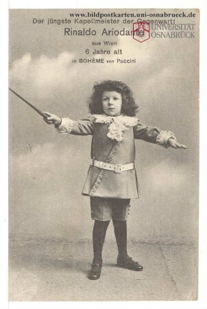 Der jüngste Kapellmeister der Gegenwart! Rinaldo Ariodante aus Wien - 6 Jahre alt in Bohème von Puccini
