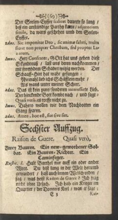 Sechster Auffzug.