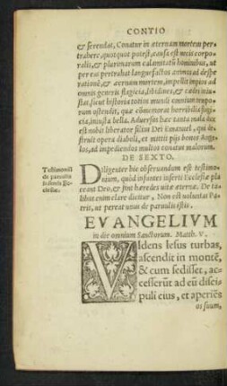 Evangelium in die omnium Sanctorum.