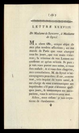 Lettre XXXIII.