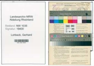Entnazifizierung Gerhard Lohbeck , geb. 05.12.1892 (Elektromeister)